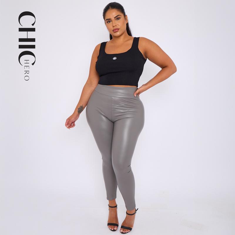 2025 ChicHero PU Stretchy Comfort Fabric PU Leggings 3