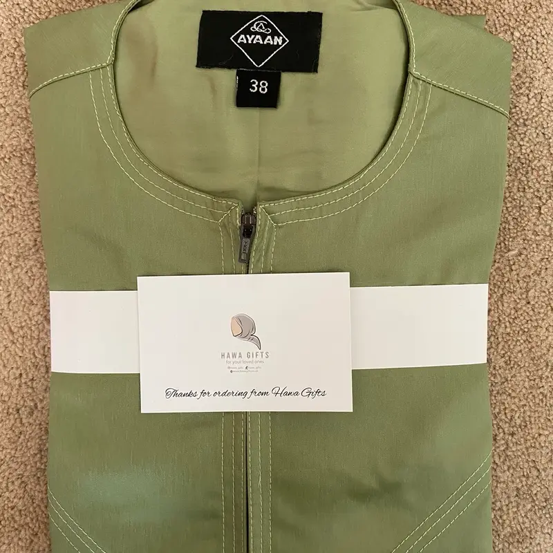 Men’s OLIVE Thobe polyester Islamic traditional jubba Ramadan eid Jummah gift 0
