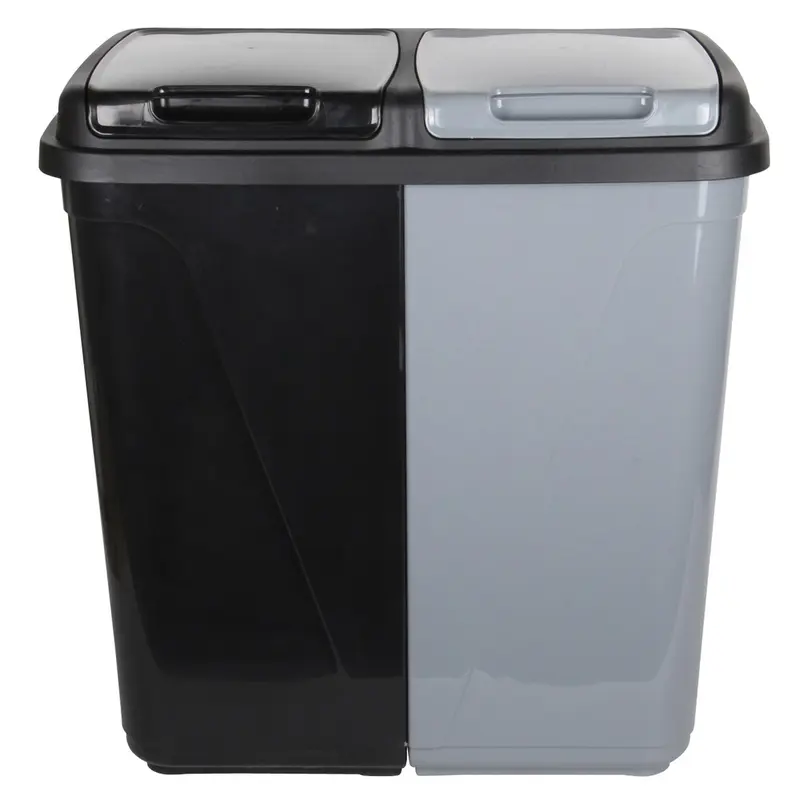 Jolie Max 90L Dual Compartment Kitchen Rubbish Bin Waste Recycling And Laundry Basket. 3