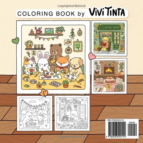 Cozy & Girly Coloring Book - Libro Da Colorare Per Adulti, Ragazzi E Bambini - Foto 12