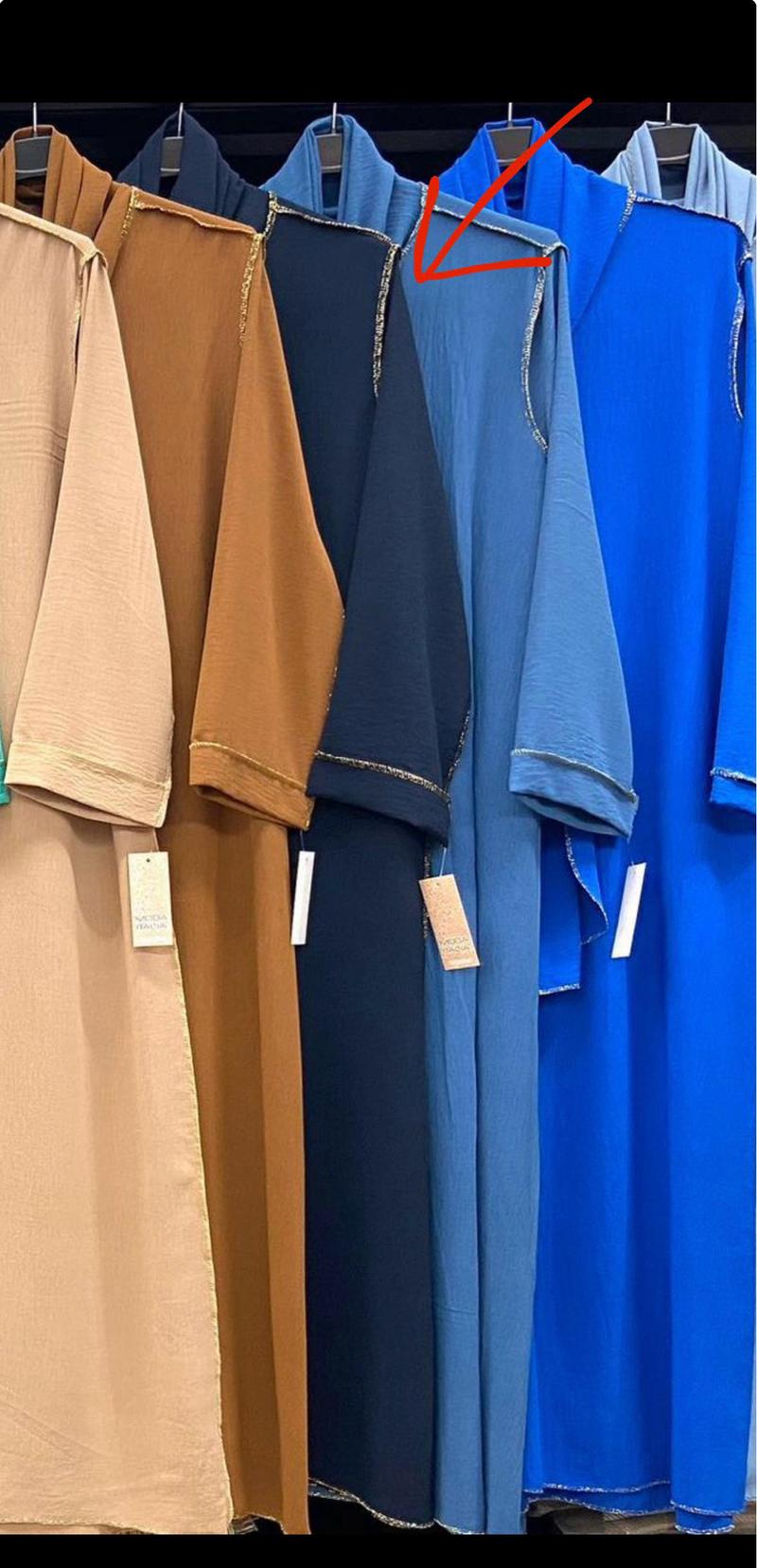 Product Introduction of Women's Fashion Abaya Dress Modern Plain Cotton One-Size 4