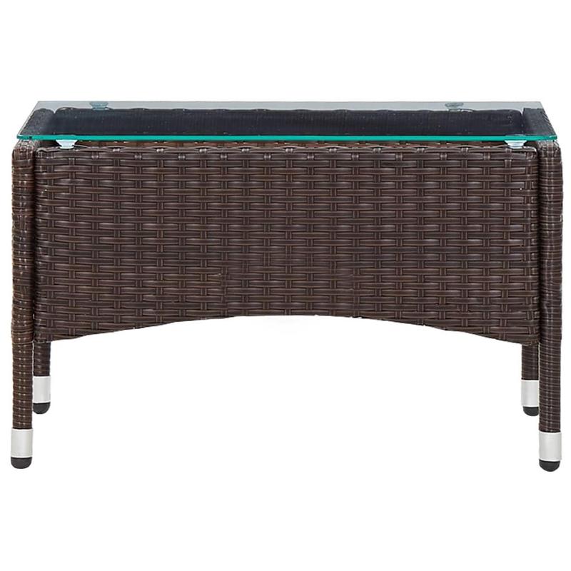 Coffee Table Brown 60x40x36 cm Poly Rattan 1