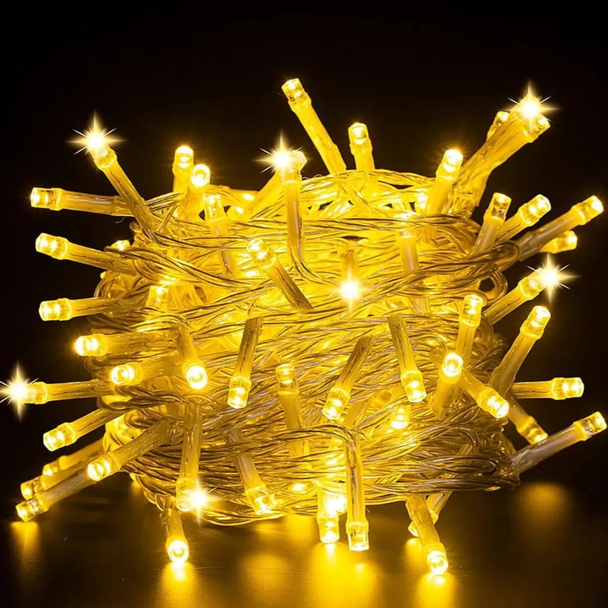 CNMTCCO Fairy Lights, 50 LEDs Battery Operated String Lights for Indoor Outdoor Bedroom Lighting, Wedding Decor, Party, Garden, Christmas, Tree Decoration (5M/16.4FT Warm White)