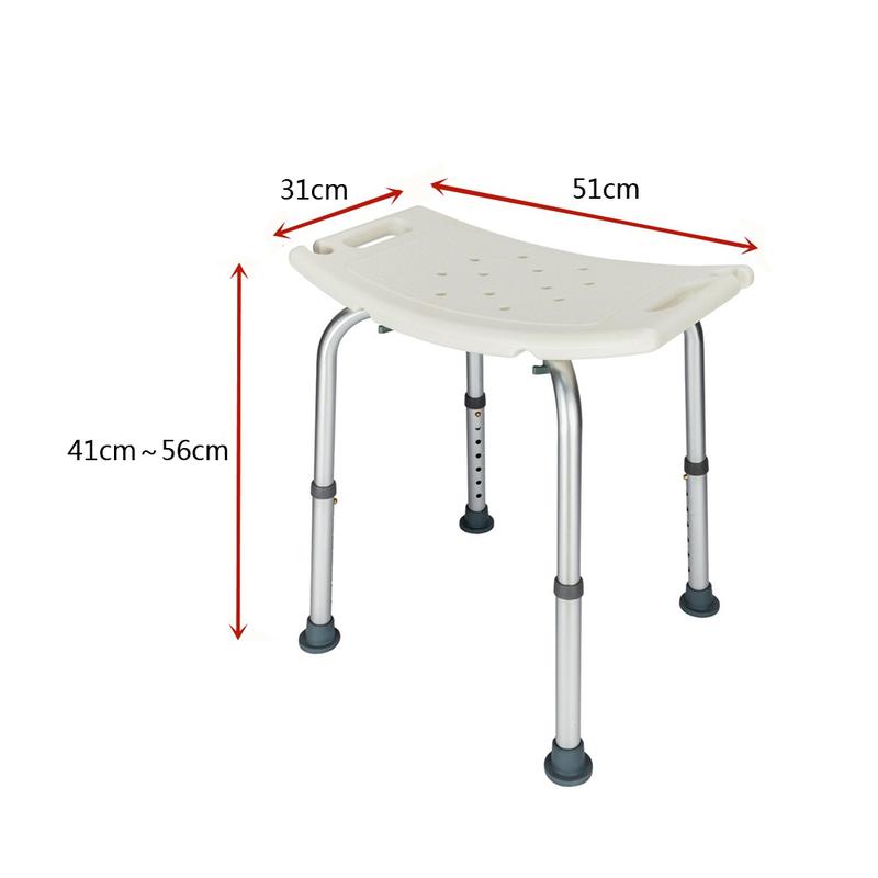White 1.35MM Simple Bath Chair 4