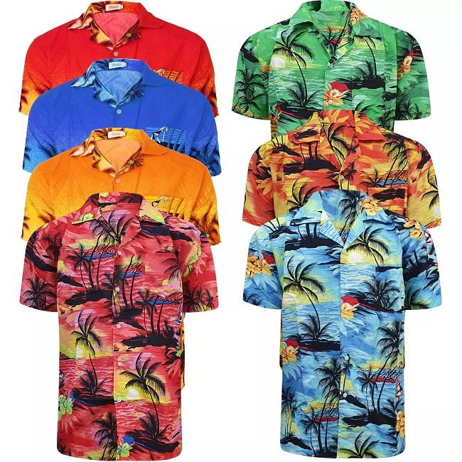 Mens Hawaiian Shirt Short Sleeve Summer Hawaiian Shirts Mens Casual Shirts Aloha Shirt Mens Shirts Hawaiian Fancy Dress Summer Shirts Beach Party 1