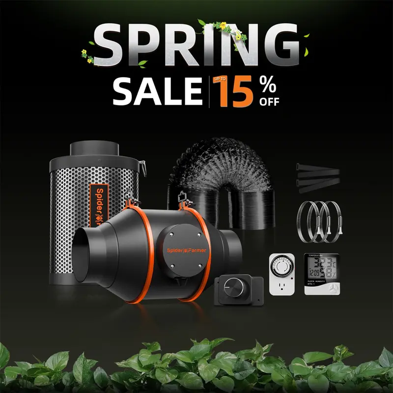 Spider Farmer 4Inch/6Inch Inline Fan Air Ducting Fan Ventilation Carbon Filter Setup for Indoor Grow Tent Kits 0