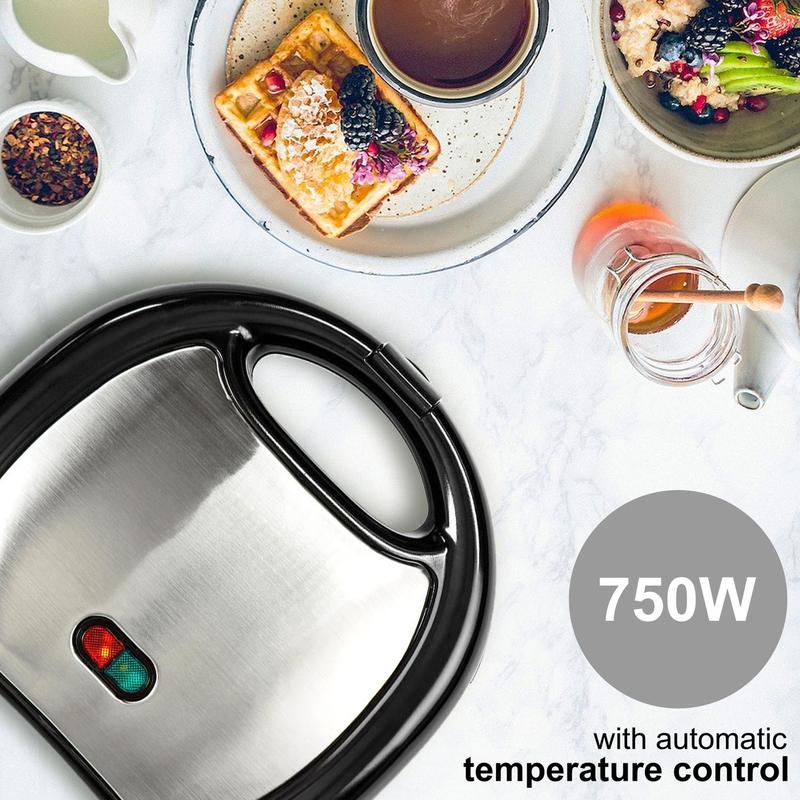Nedis Double Waffle Maker with Dual Non-Stick Grill Plate & Automatic Temperature Control 2