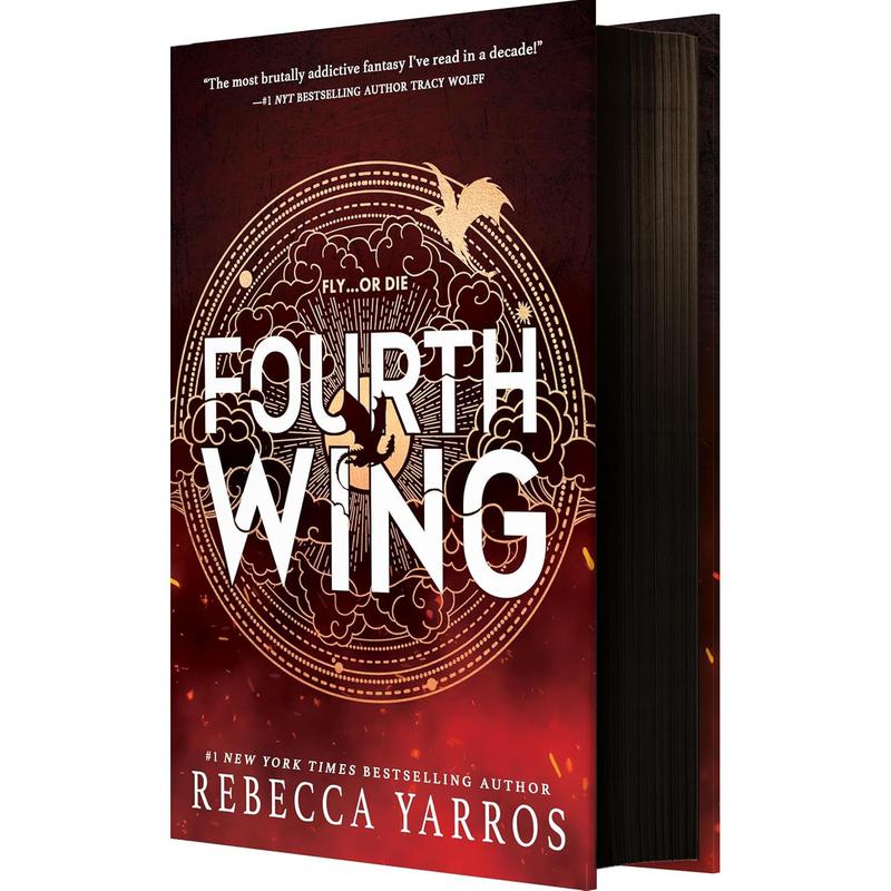 [Free Shipping] Fourth Wing (Special Edition: Sprayed Edges) (The Empyrean, 1) Hardcover##onyxstorm-Fantasy Romance Novel 0