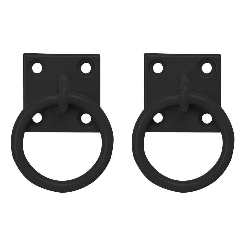 Perry Equestrian 2 Pack Tie Ring on 50mm Plate Stable Tie Up Ring Horse Pony 8