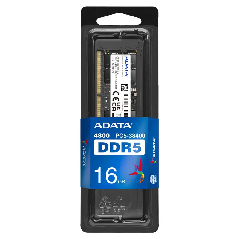 ADATA AD5S480016G-S memory module 16 GB 1 x 16 GB DDR5 4800 MHz ECC 1