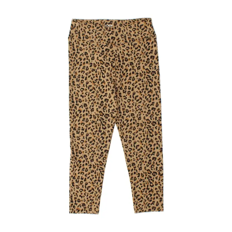 Pre-Owned Vintage J. CREW Womens Capri Leggings UK 8 Small  Brown Animal Print Cotton 1