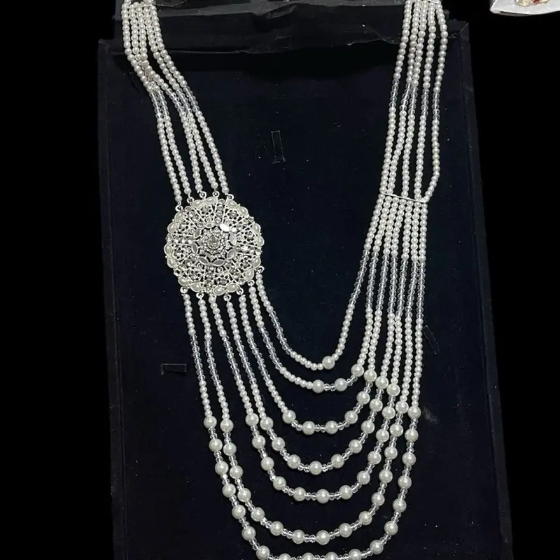 Long maala necklace only. Colours Available