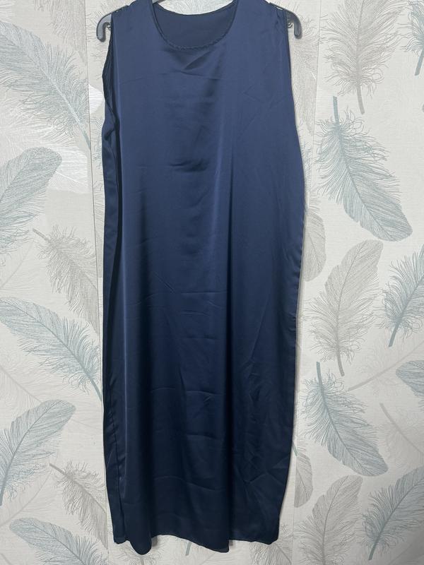 Women's Ladies SleeveLess Slip Dress Silk Satin Material Crew Neck ModestWear WomensWear InnerWear 5