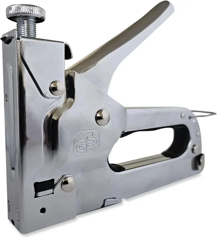 ZYBUX - 3-in-1 Heavy Duty Staple Gun & 600 Staple Selection Pack - Professional Set with Multiple Usage as for Craft, DIY, Teachers, Upholstery Work, for Wood 0
