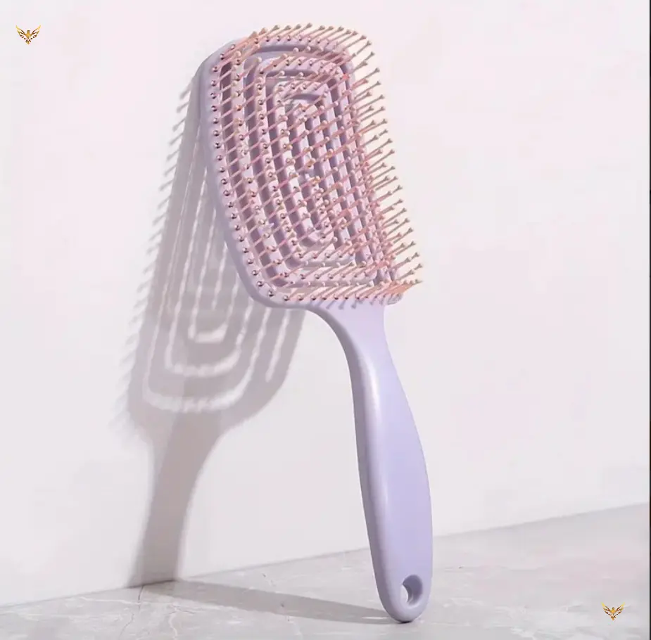 Detangler Hair Brush, Wet & Dry Hair Brush Detangling Hair Brush for Women Tangles Hairbrush for Women, Men and Kids - Purple