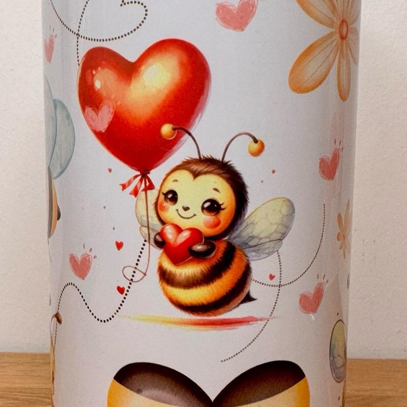 Personalised Bumble bee 20oz Stainless Steel Skinny Tumblers Portable Straw Flasks Water Bottles Drinkware Stylish 6