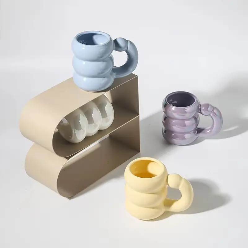 420ml Ceramic Chubby Mug Creative Nordic Coffee Cup Cute Office Afternoon Tea Cloud Mugs Kitchen Drinkware Home Accessories Tumbler Washable 1