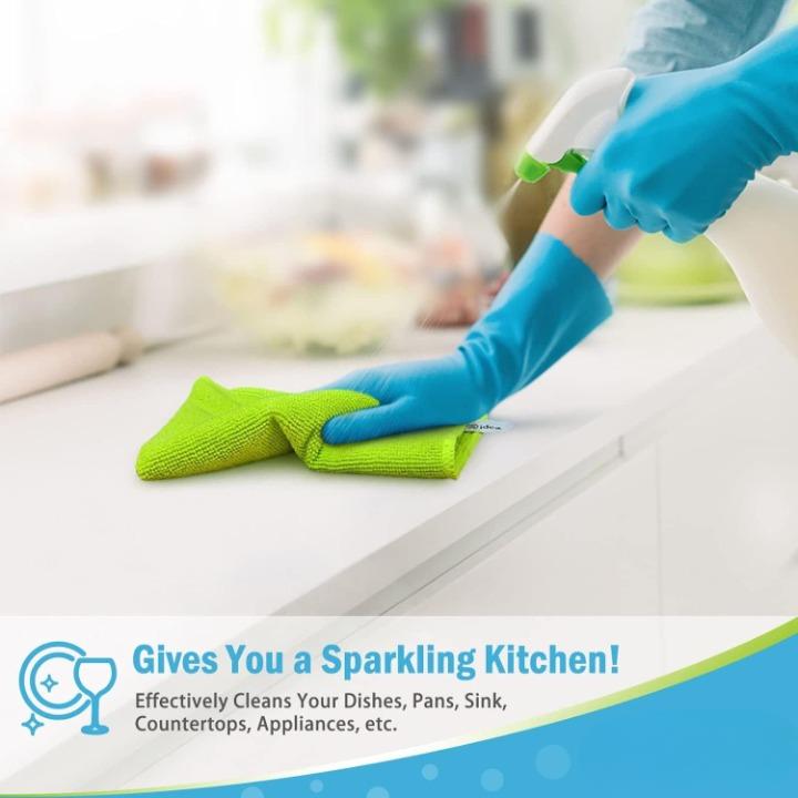 Microfibre Cleaning Cloths Pack of 100, Multifunctional Reusable Microfibre Cleaning Towels, Lint Free Streak Free Washable Cloth Duster for House, Kitchen, Car, Motorbike, Windows 30 x30 cm 2