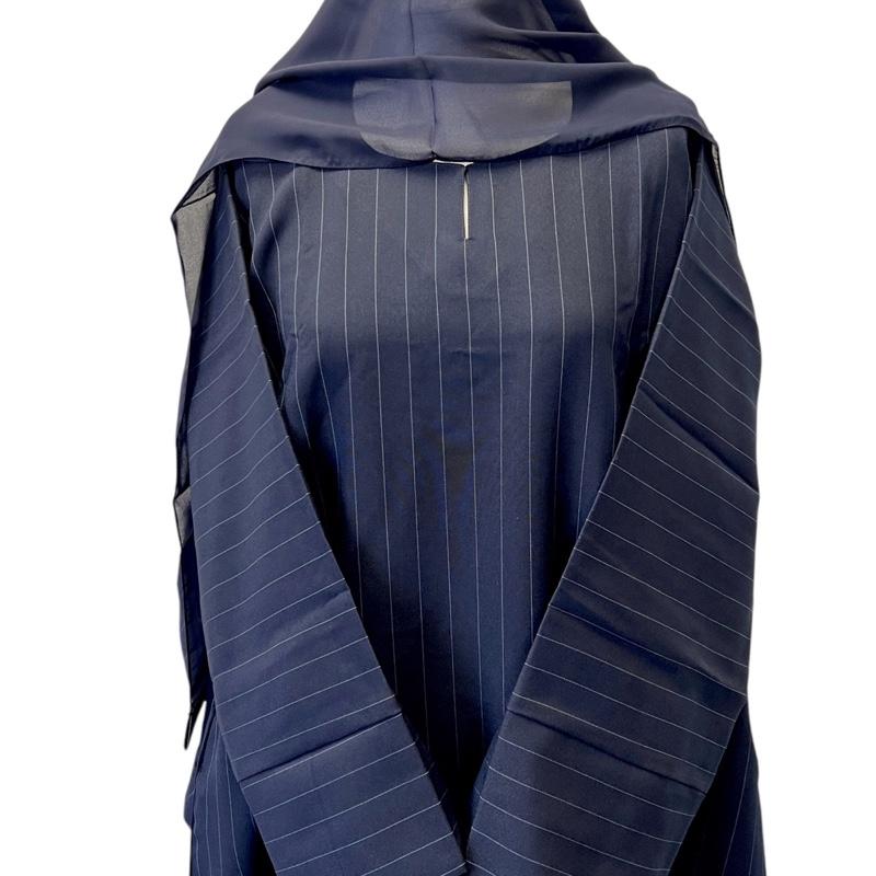 Product Introduction of Pinstripe Workwear Abaya casual travel abaya 14