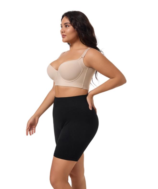 Product Introduction of [Curlady]Back Smoothing Bra PushUp Plus Size Bra HideBack Fat NoUnderwear Simple Wireless3/4Coverage Comfort Seamless Bra 8
