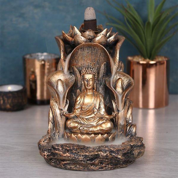 Bronze Buddha Backflow Incense Burner 3