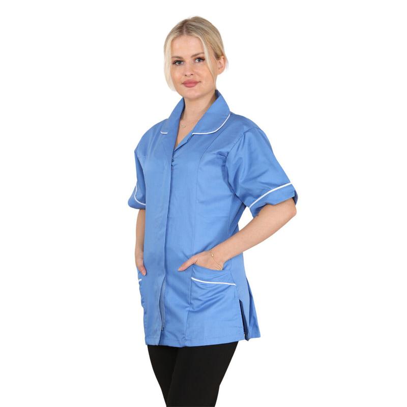 HEALTHCARE NURSING BEAUTY TUNICS WOMAN LADIES GIRLS UNIFORM CARERS SHIRTS TOP Collar Cotton 1