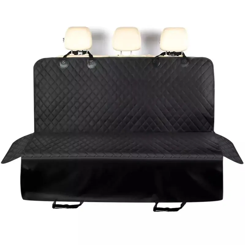 FOR LANCIA FLAVIA All Years -  Premium Quilted Dog Cat Pet Hammock Black Rear Car Seat Cover 1