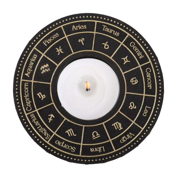 Astrology Wheel Tealight Candle Holder 1