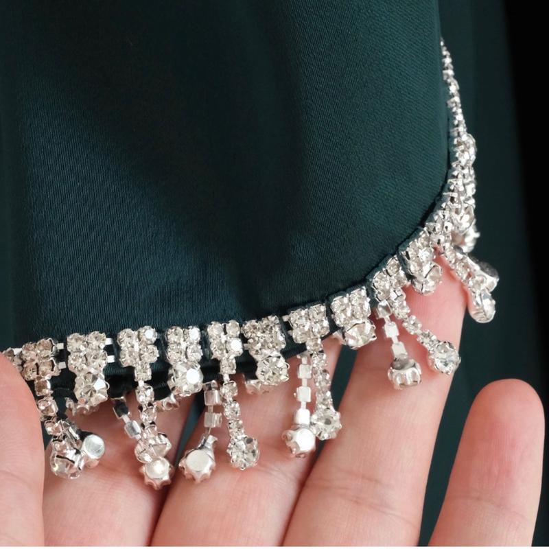 Embellished Two Piece Abaya set 5