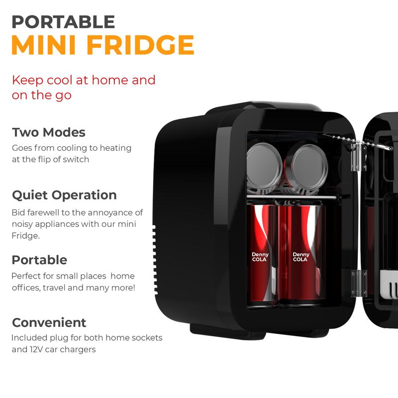 4/10/15L Mini Fridge TableTop Electric Cooler Warmer Portable Ice Box Office Car 3