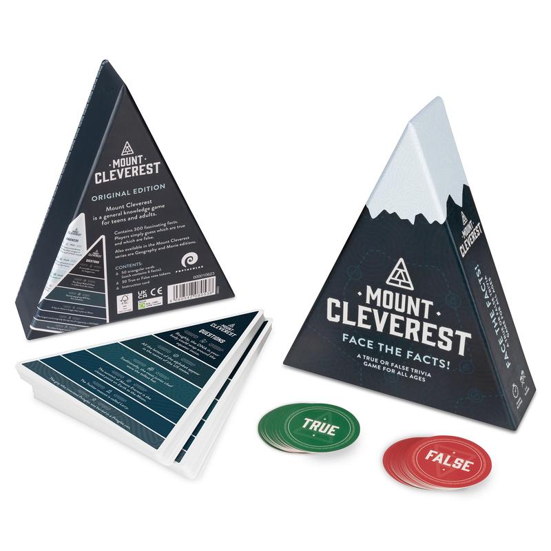MOUNT CLEVEREST - Original Edition | Gift or Stocking Filler | True or False Trivia Game | Fun Family Card Game for Adults & Kids | Party Games for Kids Birthday | Travel Games 2