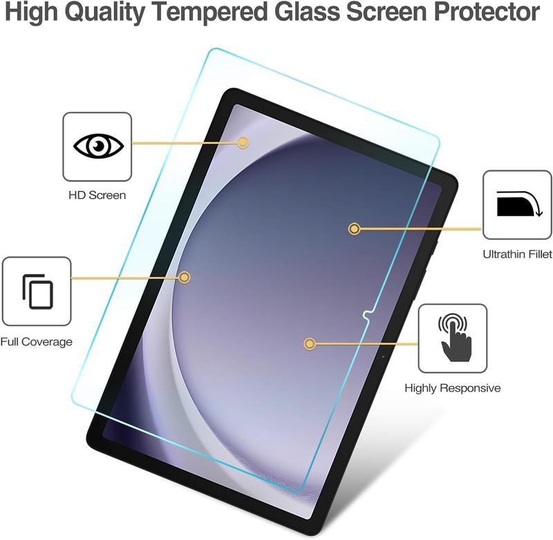 Mr.iFix 2 Pack Screen Protector for Galaxy Tab A9 Plus 11 Inch 2023, Tempered Glass Screen Film Guard for 11" Galaxy Tab A9+ Plus Tablet (SM-X210/X215/X216/X218) Protection 5