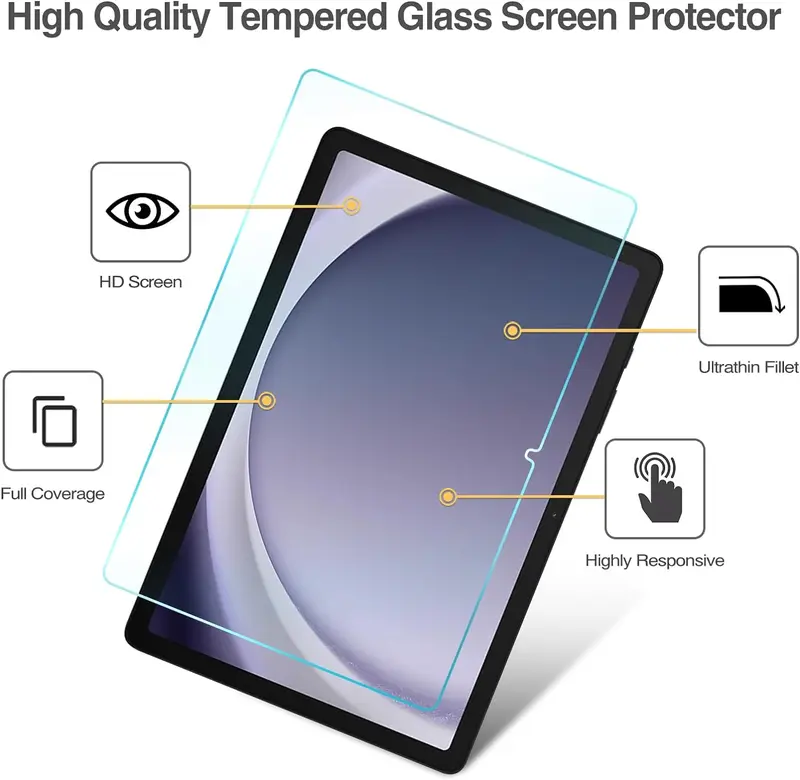 Mr.iFix 2 Pack Screen Protector for Galaxy Tab A9 Plus 11 Inch 2023, Tempered Glass Screen Film Guard for 11" Galaxy Tab A9+ Plus Tablet (SM-X210/X215/X216/X218) Protection 5