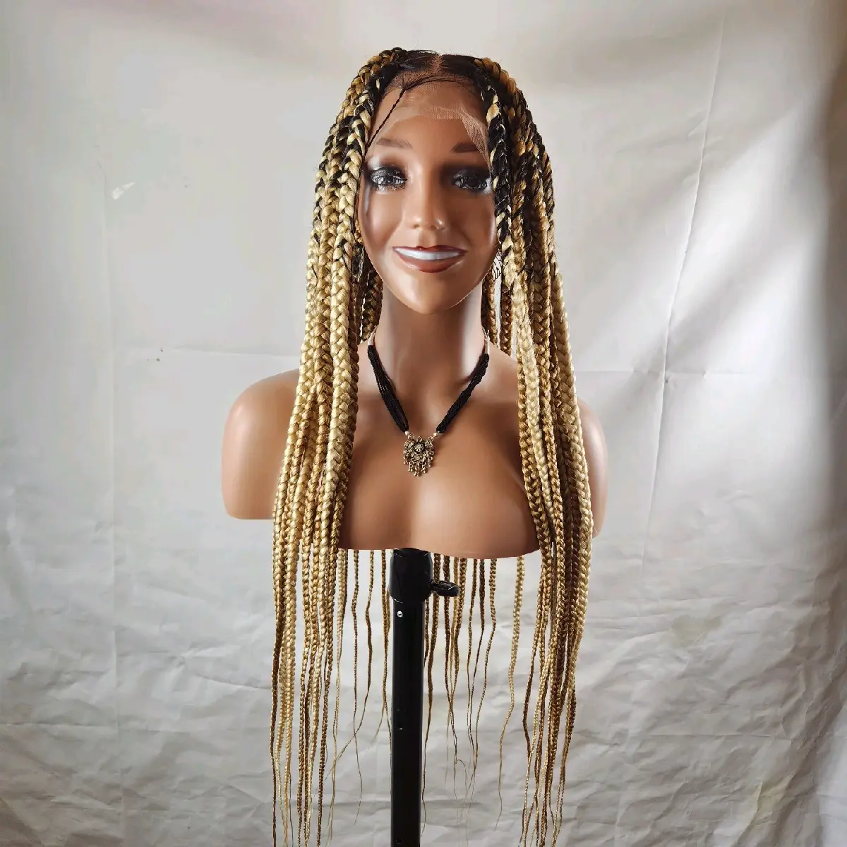 Vicky big single braids on full lace, blonde and brown. 34inches