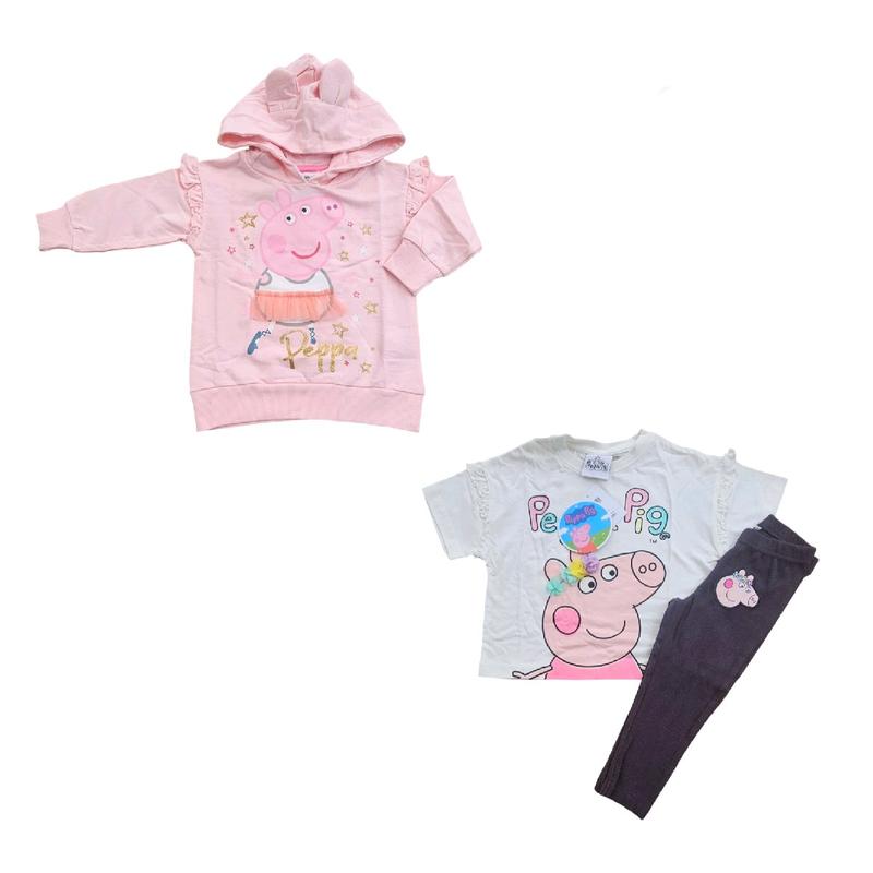 Girls outfit and jumper hooded pink pig kids 2 clothes 7