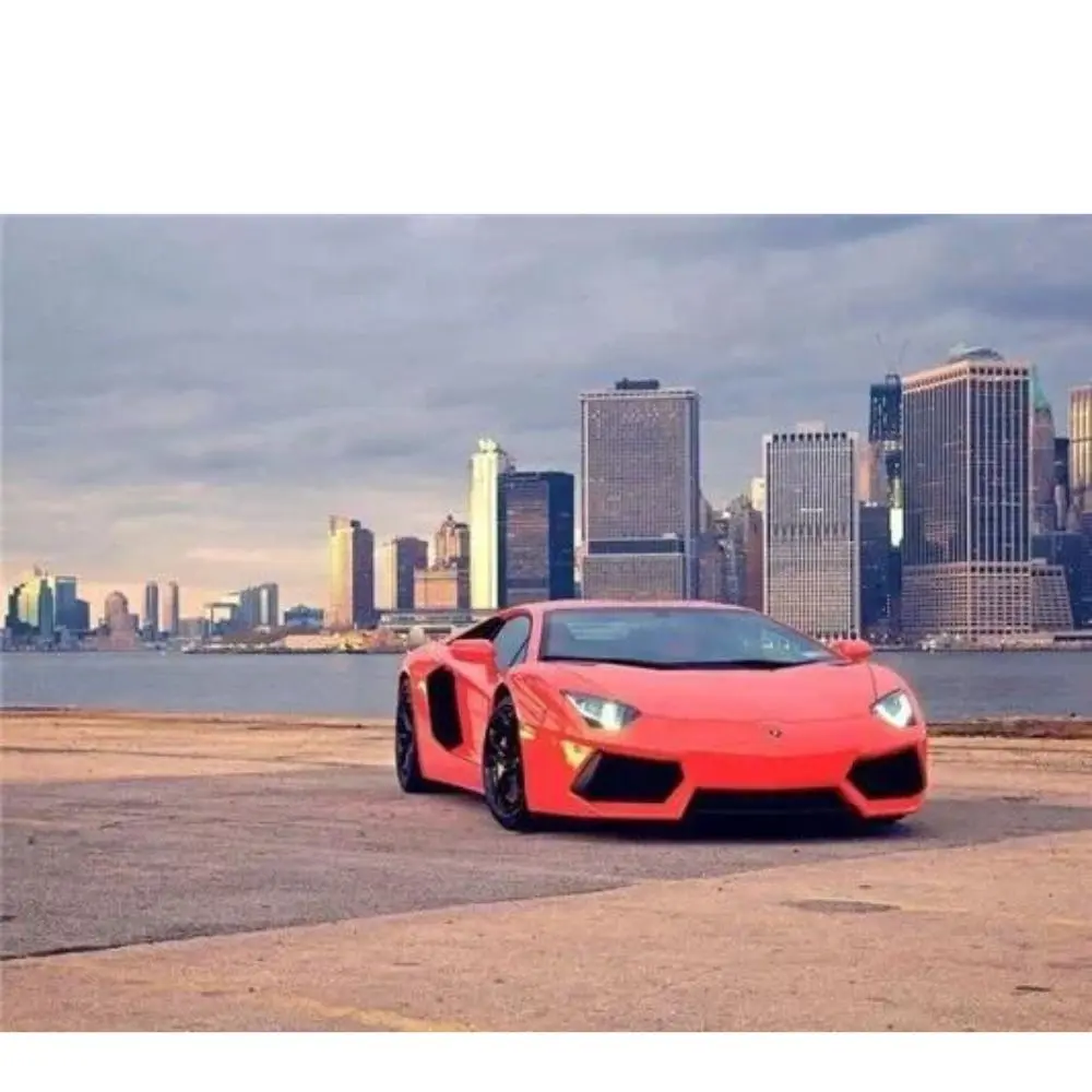 Diy Paint By Numbers Oil Painting On Canvas - Dubai Fast Car 4556 Design