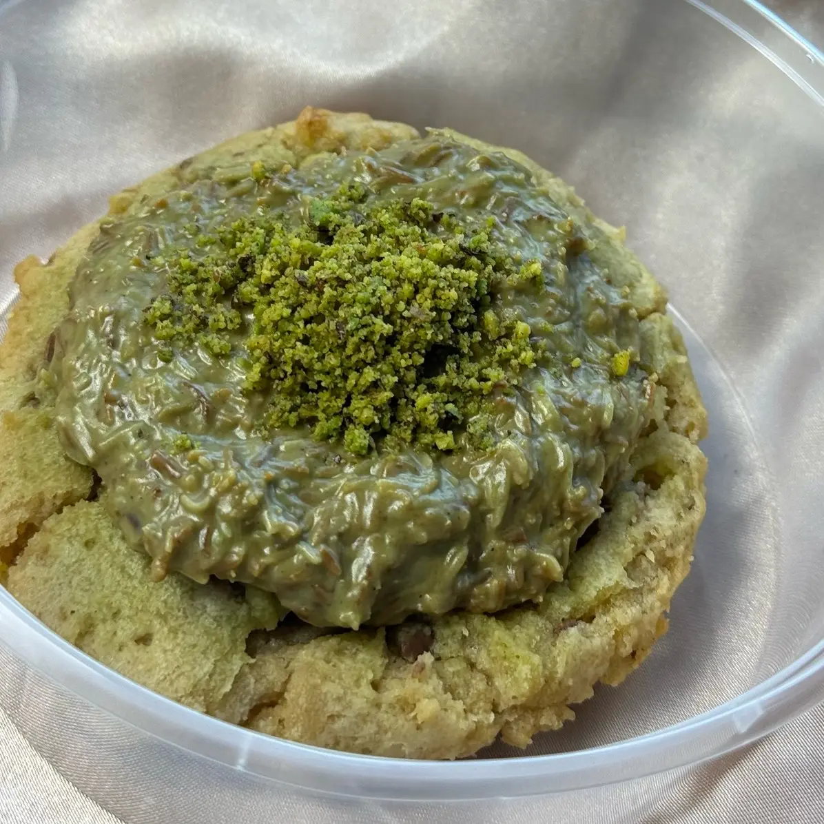 Dubai Pistachio Cookies - Delicious Soft Chunky Cookies with Crunchy Pistachio Topping