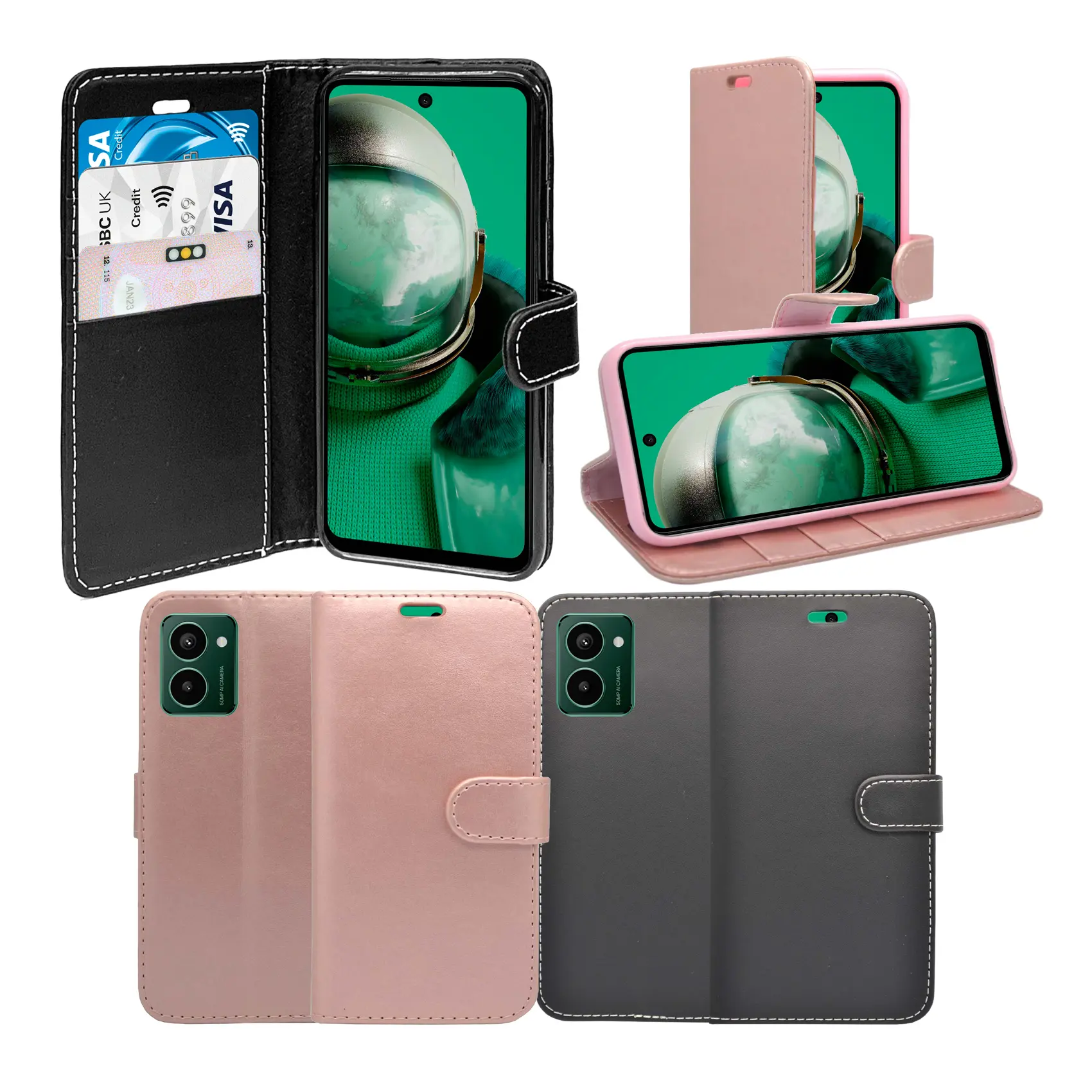 Case For HMD Pulse Pro Wallet Flip PU Leather Stand Card Slot Pouch Cover Accessories Protection Durable Plastic Silicone Protective