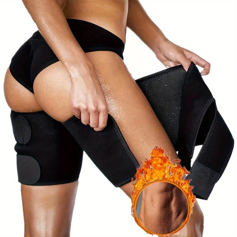 2pcs Shape Your Thighs Instantly With Sports Leg Sleeve, Black Leg Shaping Band, Sports Thigh Sleeves - Enhance Your Workout With Sweat. 0