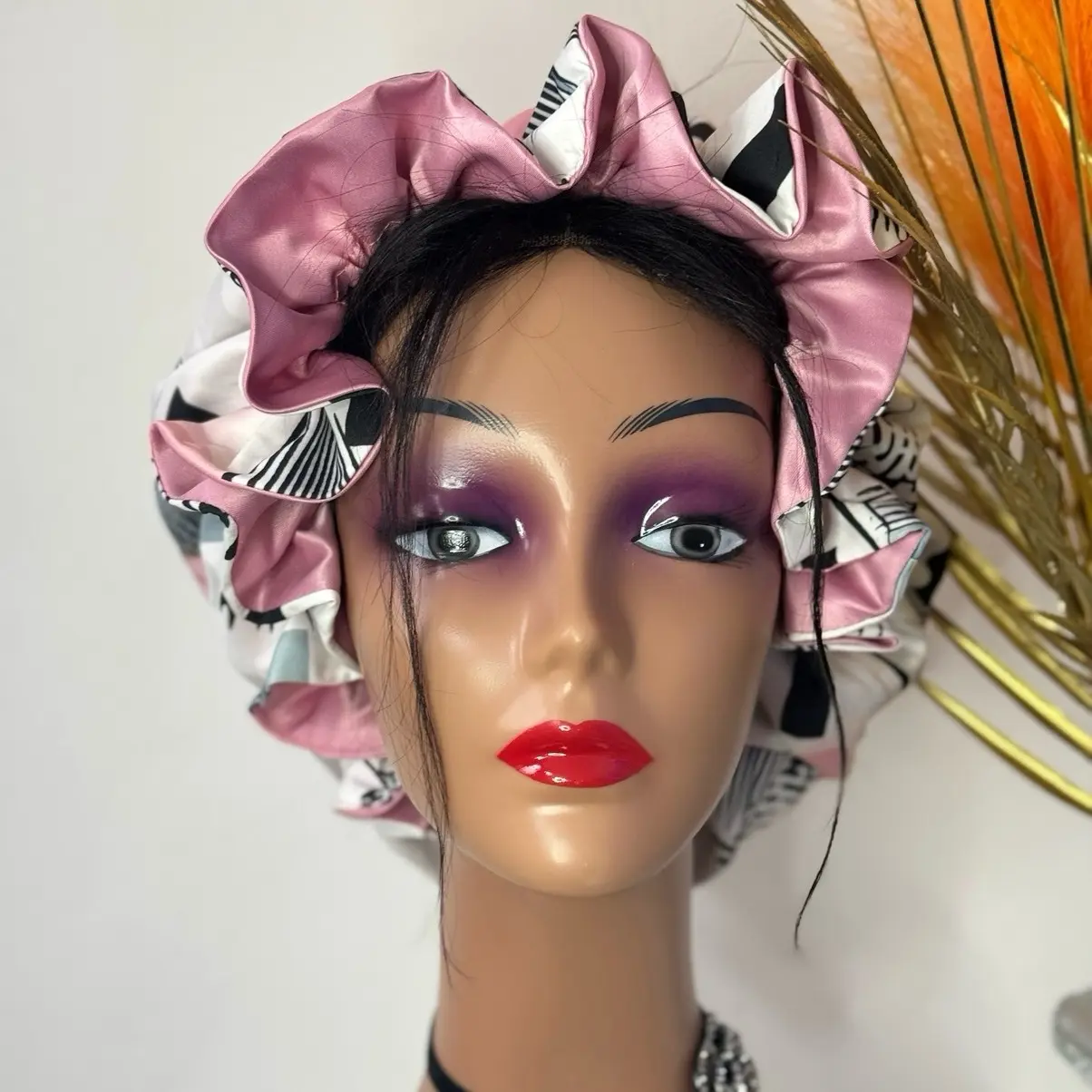 Adjustable Reversible Comfortable hair bonnet for all types of hair