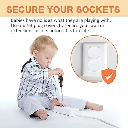 10 Pack Plug Socket Covers UK, Child Baby Plug Socket Covers for Sockets UK 1
