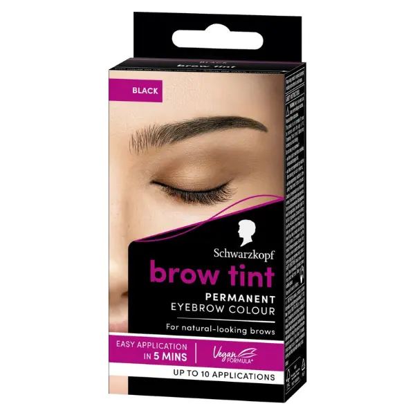 Brow Tint Professional formula Eyebrow Dye Brow Tinting Kit with Gentle Permanent Colour - Black