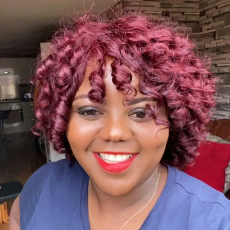 Rain Human Hair Curly fringe Wig SDD 1