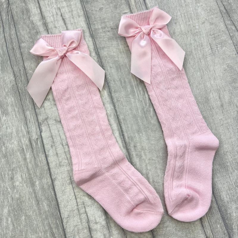 Baby Girl Knee High Socks in Pink, Red or White - All Seasons 6