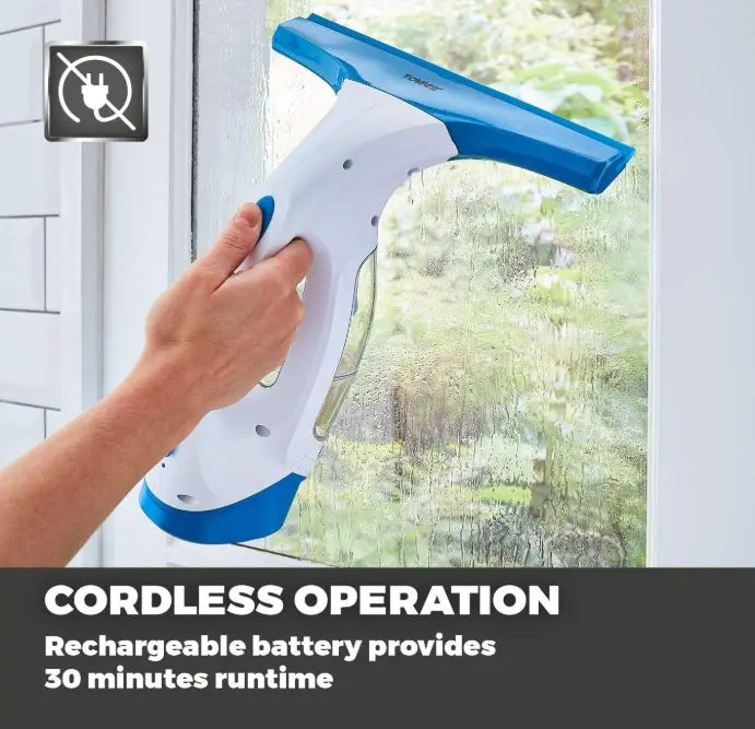 Cordless Window Cleaner with Rechargeable Battery, 150 ml Water Tank, 20 W, Cool Blue - Household Appliance 4