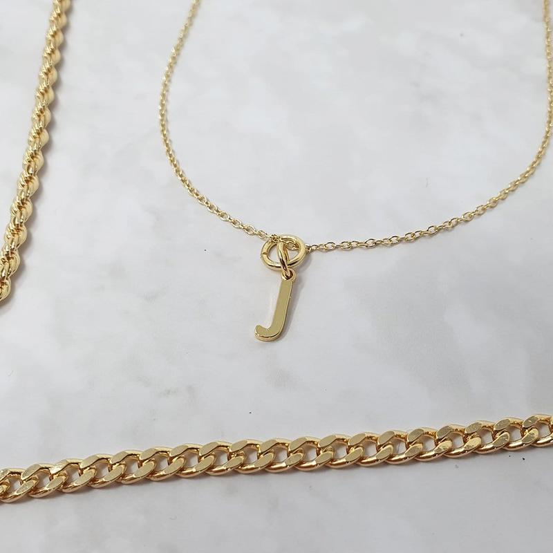 18ct Gold Plated Initial Pendant Charms 8