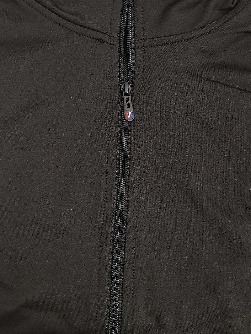 Product Introduction of Stylish Sports Outfit| Men's Athletic & Casual Tracksuit Set - Zip-Up Stand Collar Jacket with Pockets & Elastic Waist Joggers, Polyester Blend, Black - Perfect for Spring/Fall 8