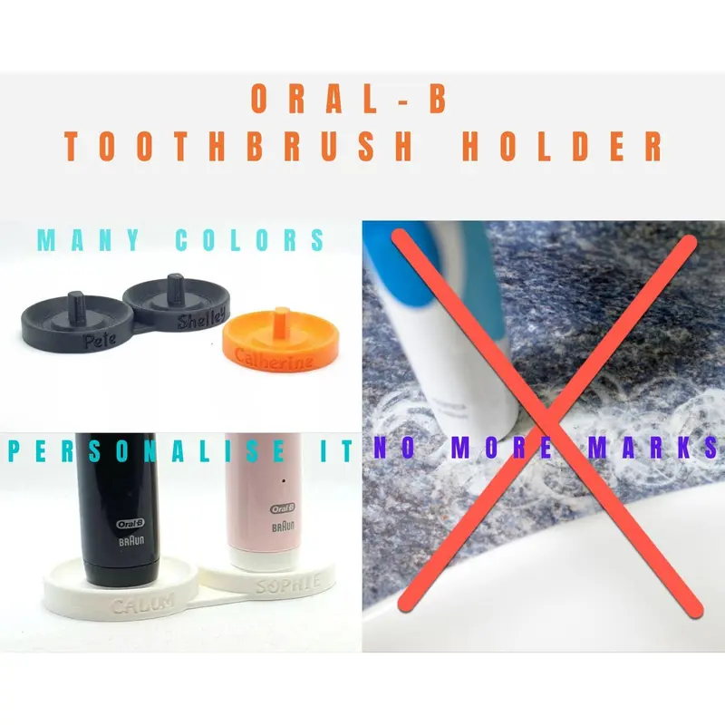 Personalised Oral-B Electric Toothbrush Holder: Modern Holder with Drip Tray & Stable Base 2