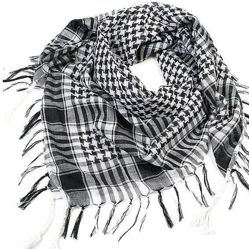 Product Introduction of Summer Unisex Tactical Arab Cycling Mask Scarf For Man Women Fashion Lightweight Hijab Scarf Spring Army Plaid Head Scarf Mask 4