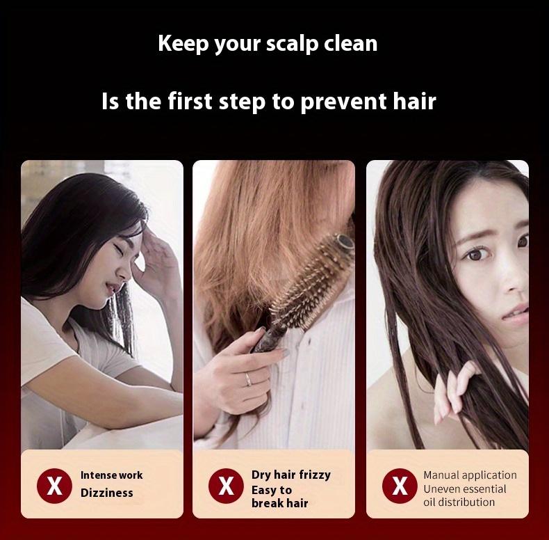 Product Introduction of Multi-function Massage Comb,Electric Hair Oil Comb and Scalp Massager in One, A Vibrating Head Massager for Scalp Cleaning, A Hair Scalp Massager with IPX7 Waterproof Function, Wireless and Portable,Scalp&Hair,Head Massage,  Home Relaxation 6